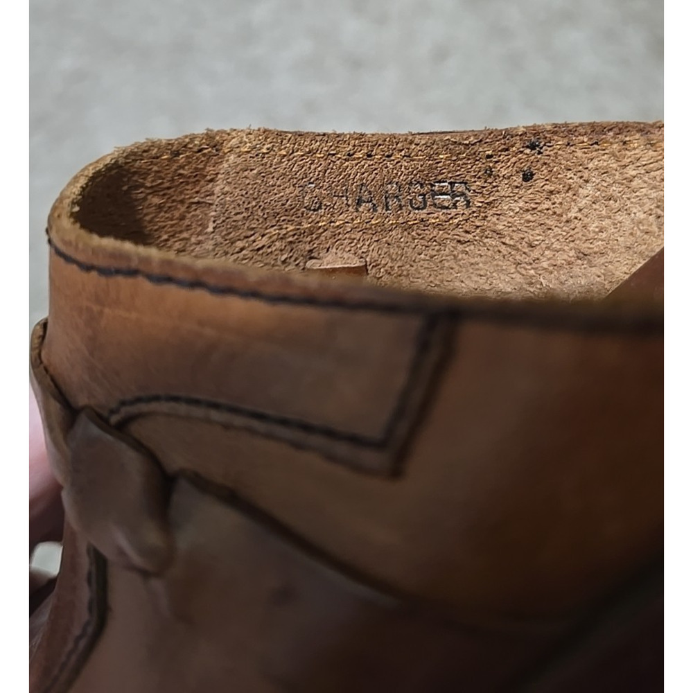 Vtg Red Hot Sharger Y2K Brown Leather Wooden Preppy Clogs Sandals Womans Size 6‎ - Picture 7 of 7